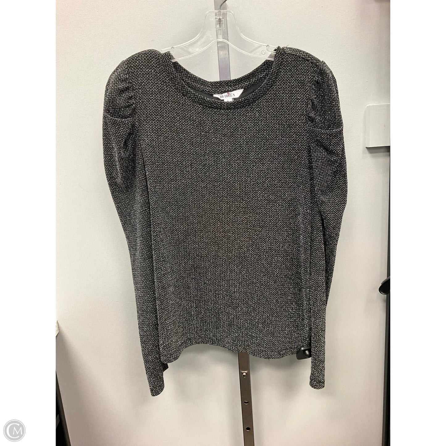 Top Long Sleeve By Bb Dakota In Black & Silver, Size: L