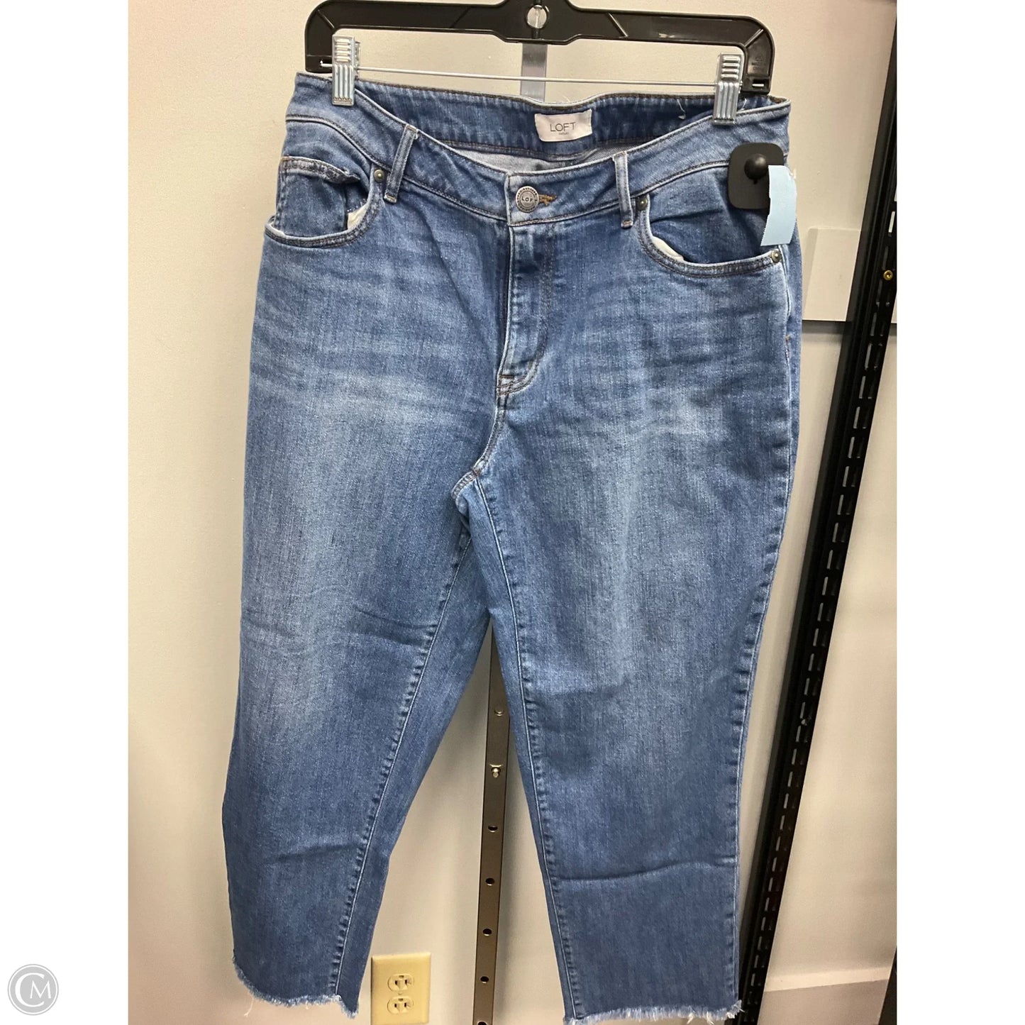 Jeans Boyfriend By Loft In Blue Denim, Size: 10