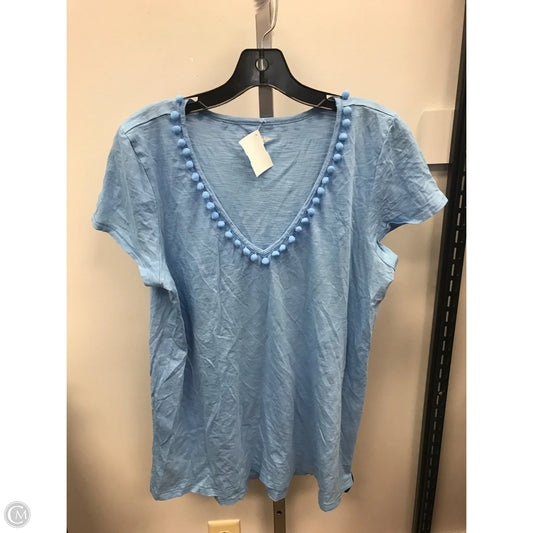 Top Short Sleeve Designer By Lilly Pulitzer In Blue, Size: L