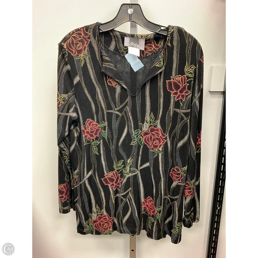 Top Long Sleeve By Slinky Brand In Floral Print, Size: S