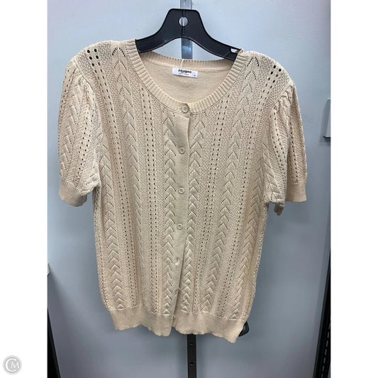 Sweater Short Sleeve By Clothes Mentor In Cream, Size: M