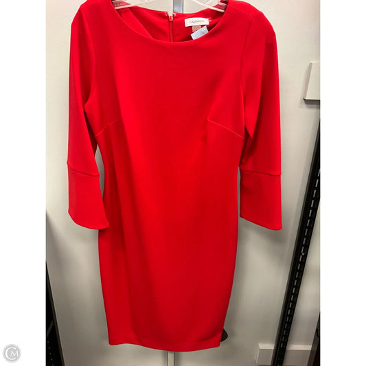 Dress Party Short By Calvin Klein In Red, Size: 6