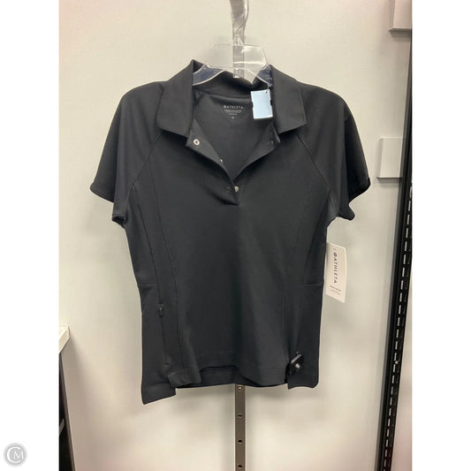 Top Short Sleeve By Athleta In Black, Size: M