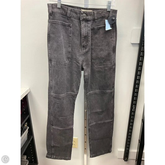 Jeans Straight By Madewell In Black Denim, Size: 4