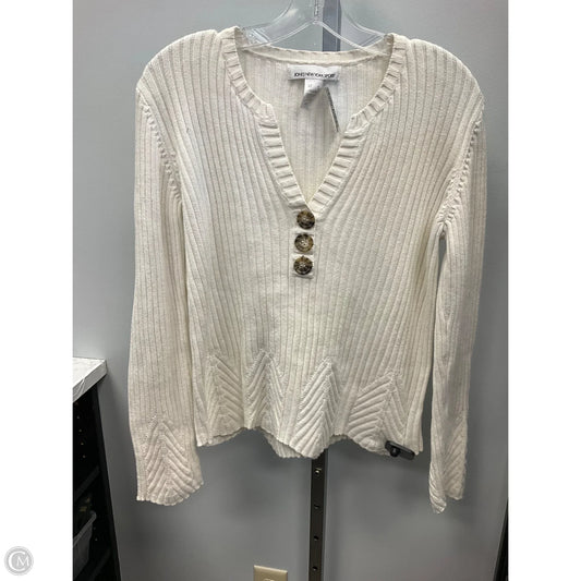 Sweater By Jones New York In Cream, Size: M