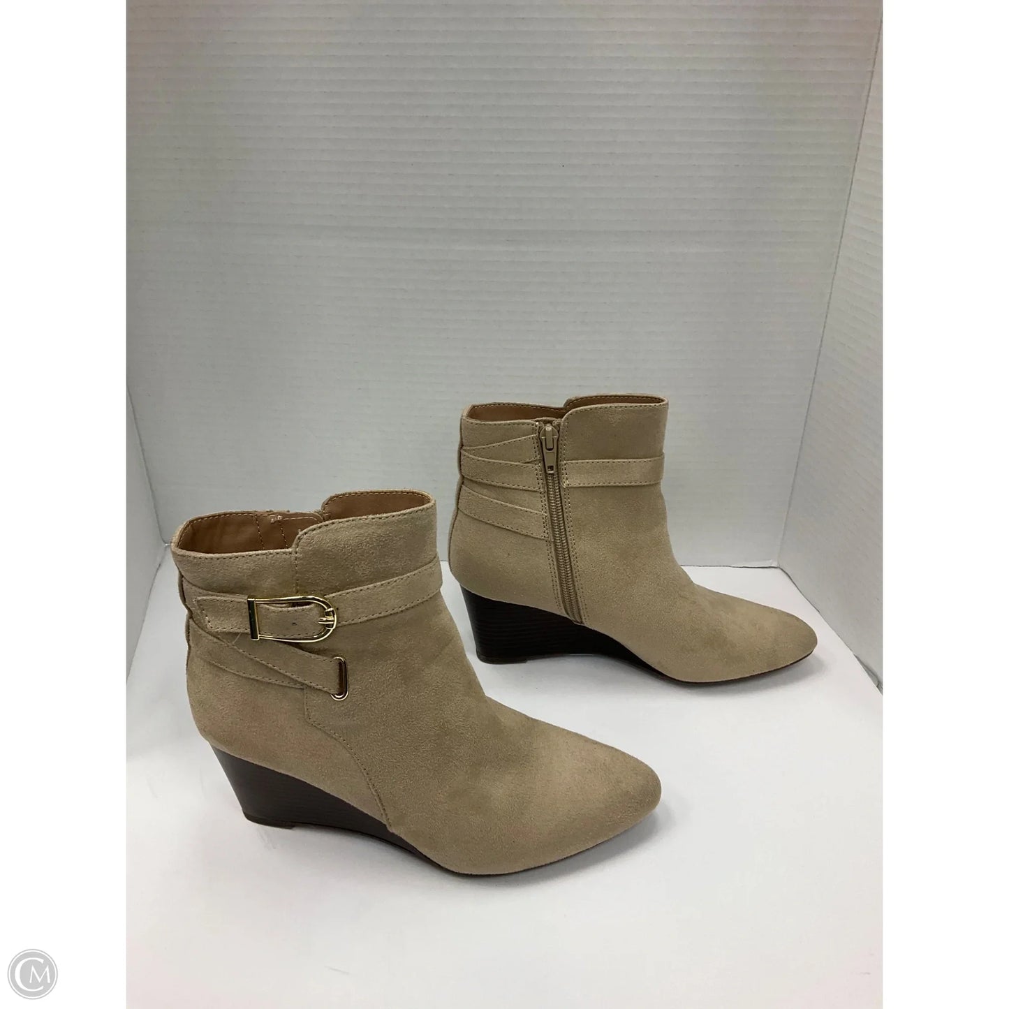 Boots Ankle Heels By Life Stride In Taupe, Size: 6
