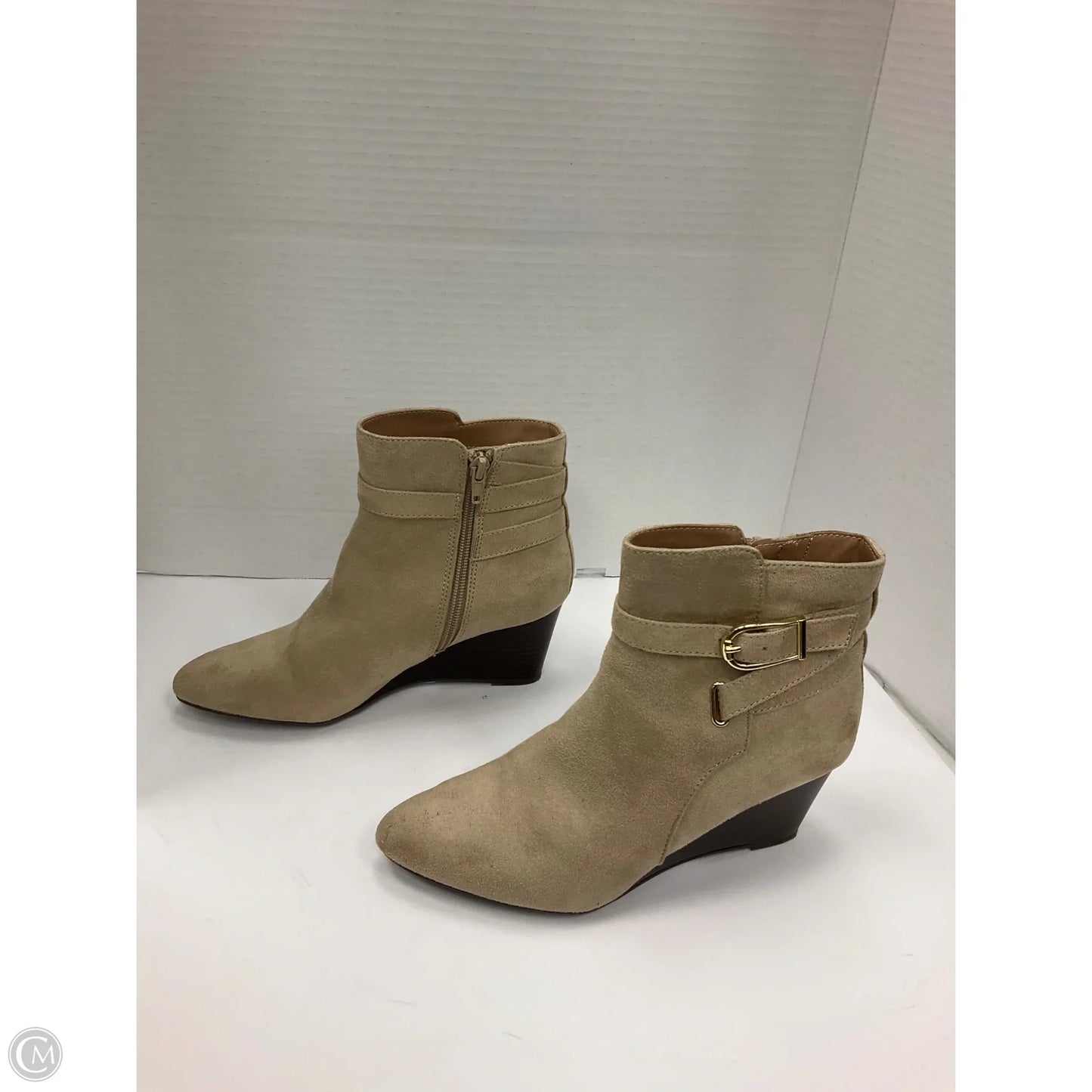 Boots Ankle Heels By Life Stride In Taupe, Size: 6