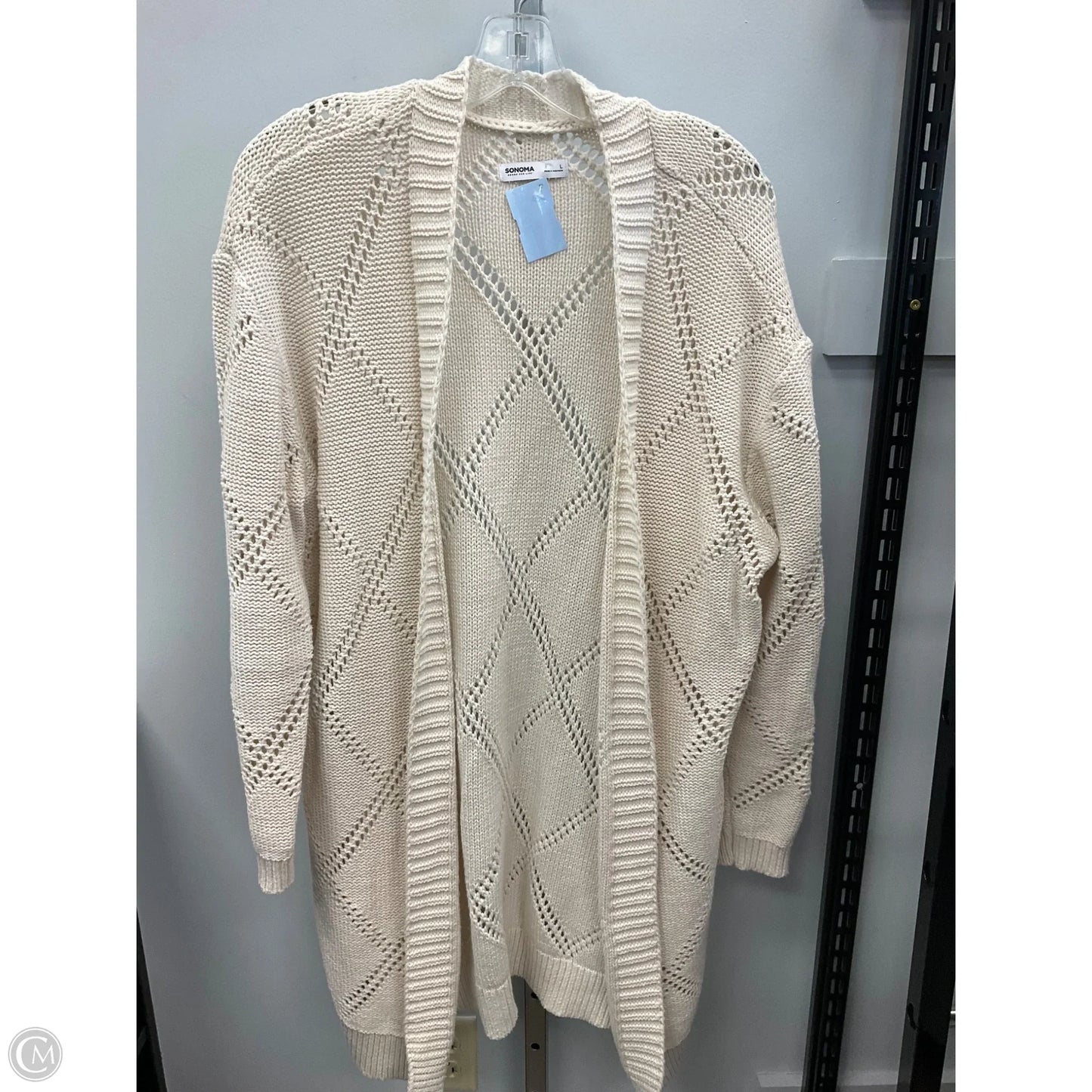 Sweater Cardigan By Sonoma In Cream, Size: L