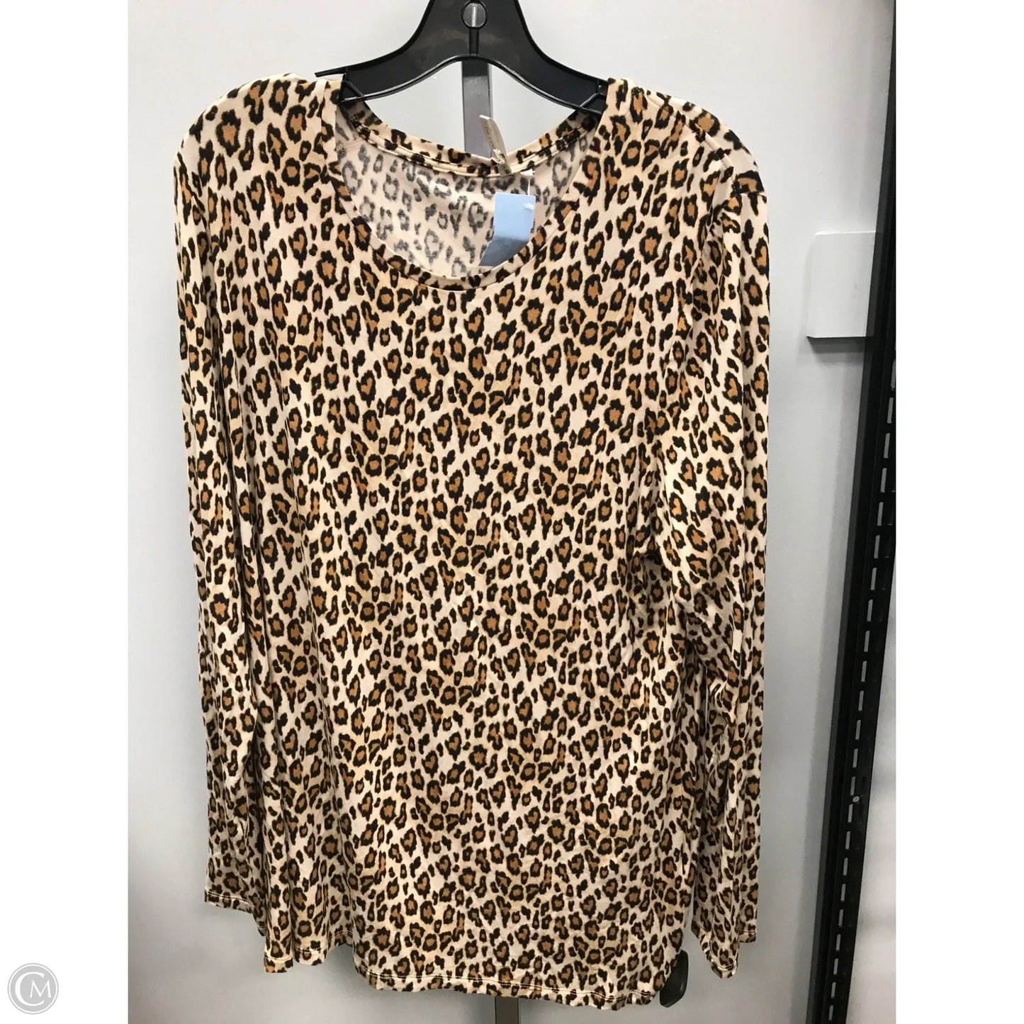 Top Long Sleeve By Banana Republic In Animal Print, Size: Xl