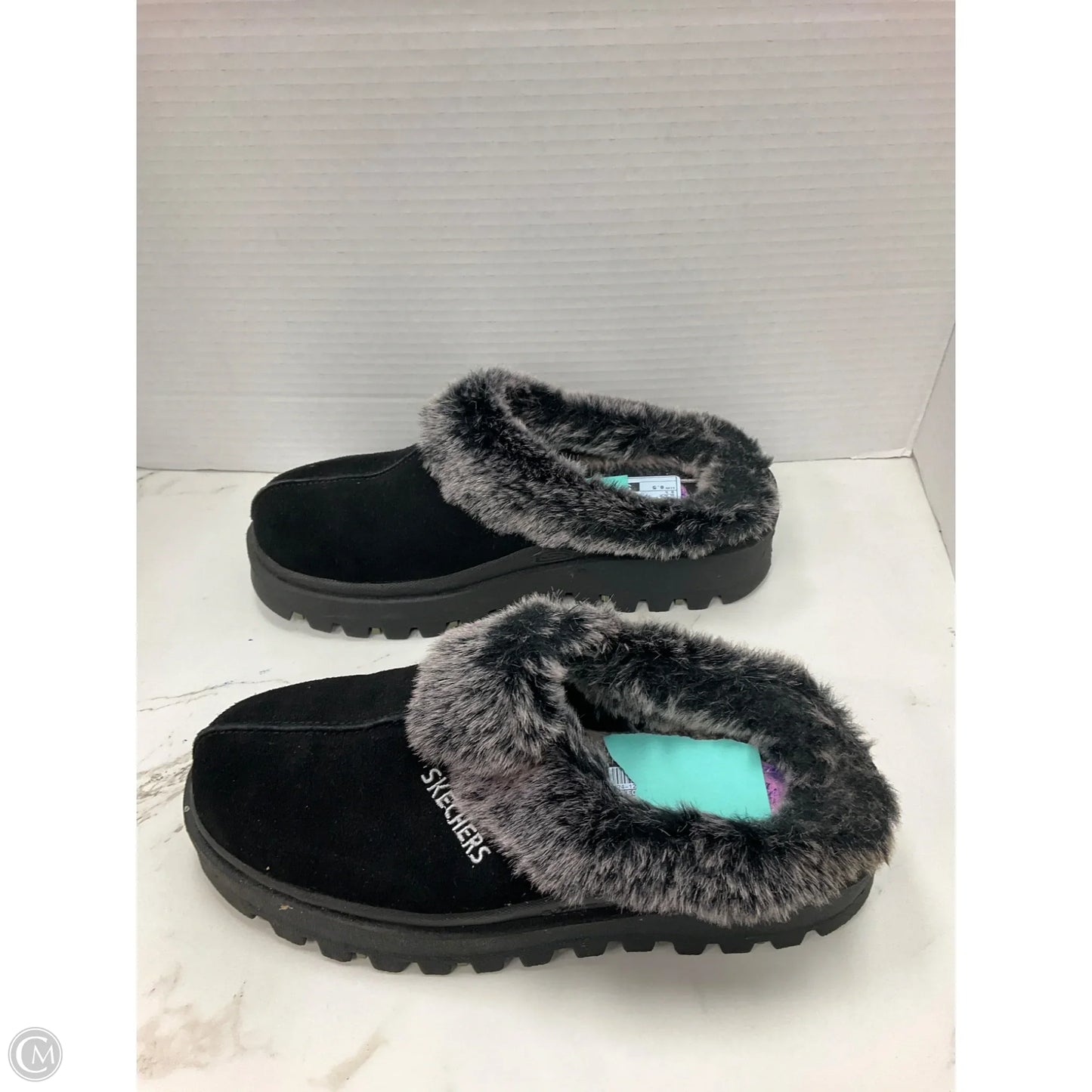 Slippers By Skechers In Black, Size: 8.5