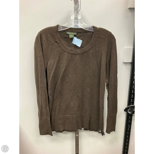 Top Long Sleeve By Eddie Bauer In Brown, Size: M