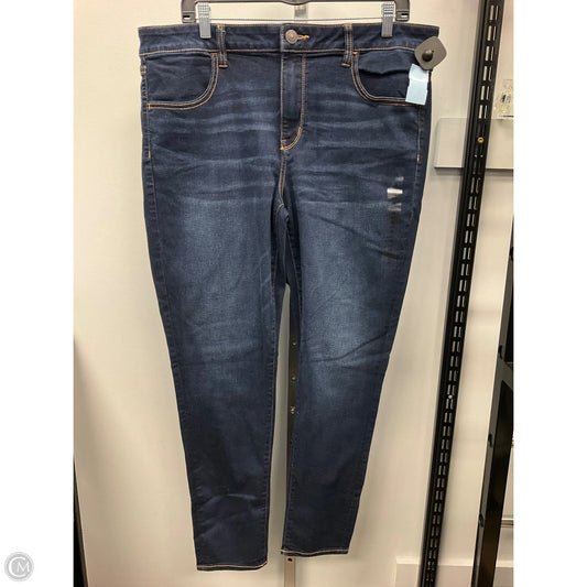 Jeans Jeggings By American Eagle In Blue Denim, Size: 18