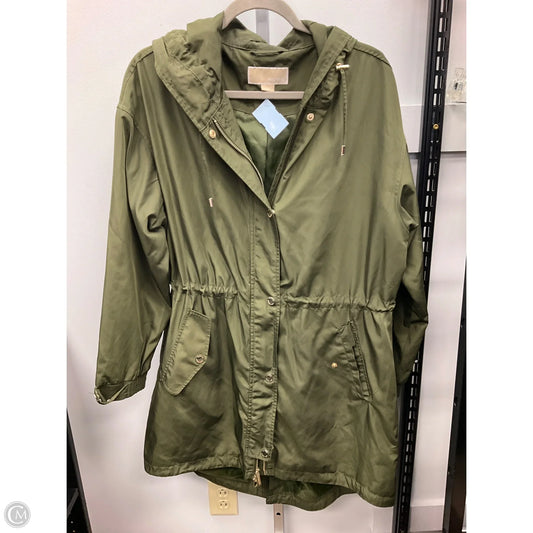 Coat Raincoat By Michael By Michael Kors In Green, Size: L