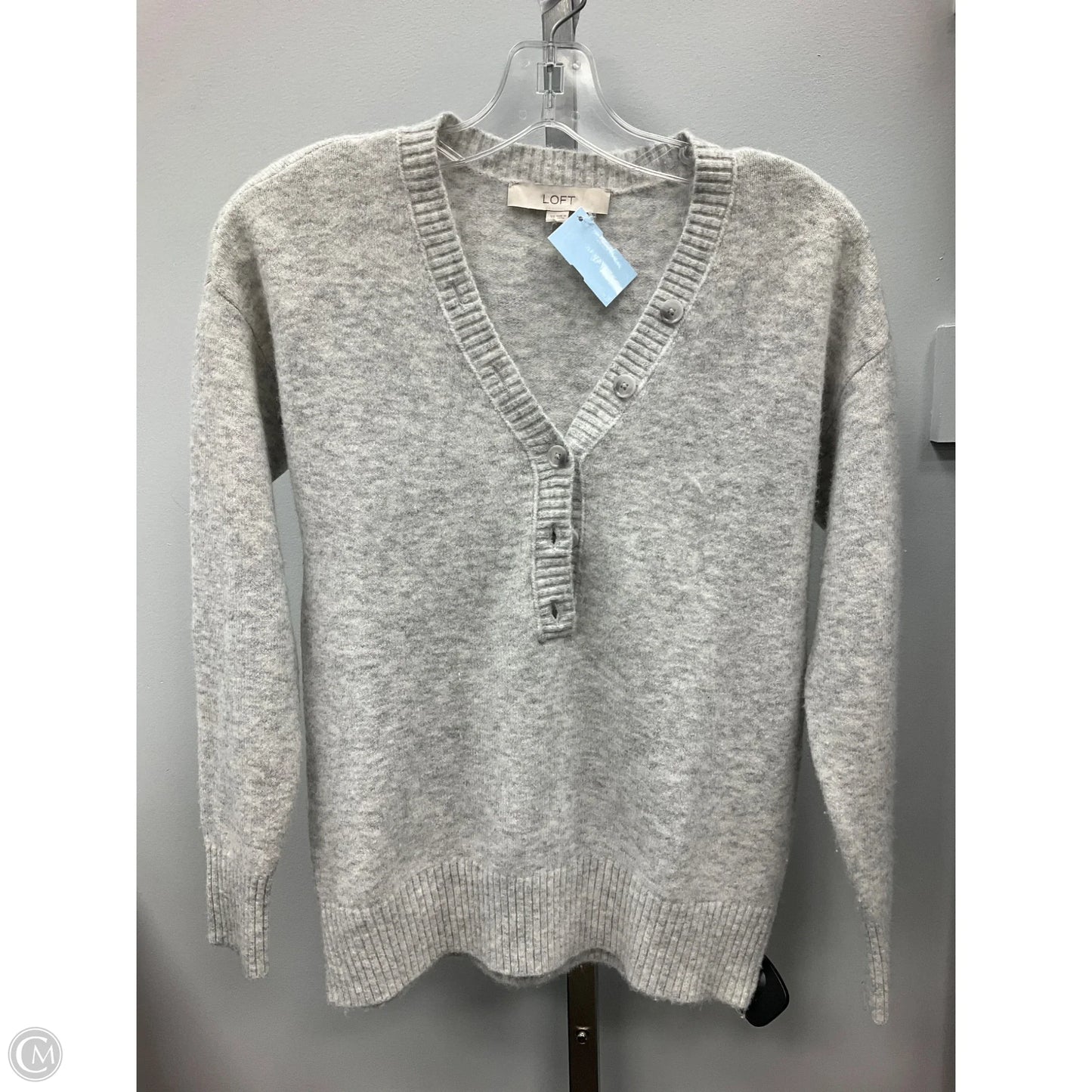 Sweater By Loft In Grey, Size: Xs