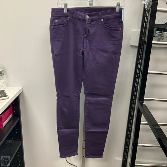 Jeans Jeggings By 7 For All Mankind In Purple, Size: 8