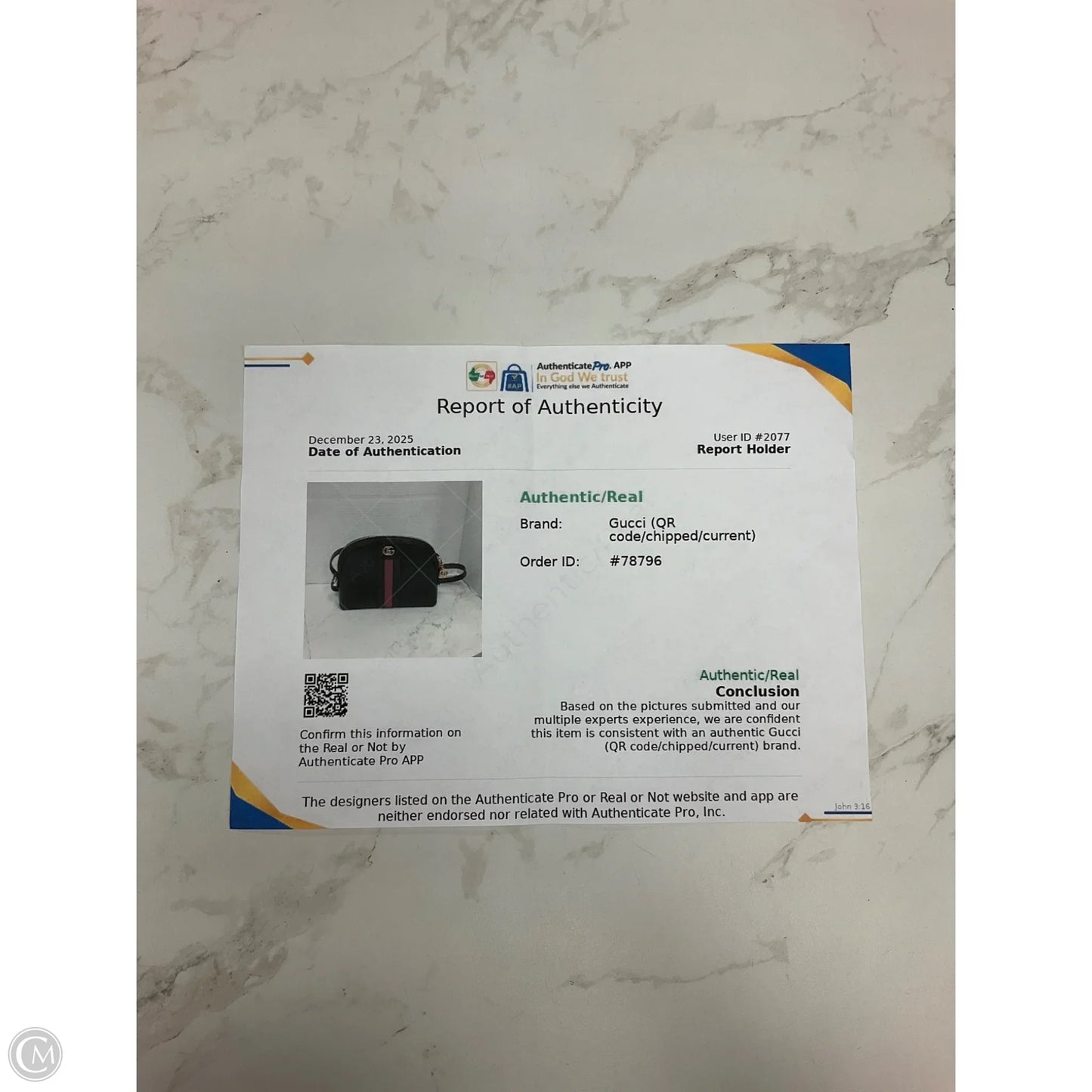 Crossbody Luxury Designer By Gucci, Size: Medium