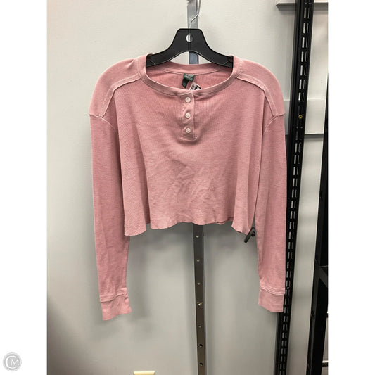 Top Long Sleeve By Wild Fable In Pink, Size: M