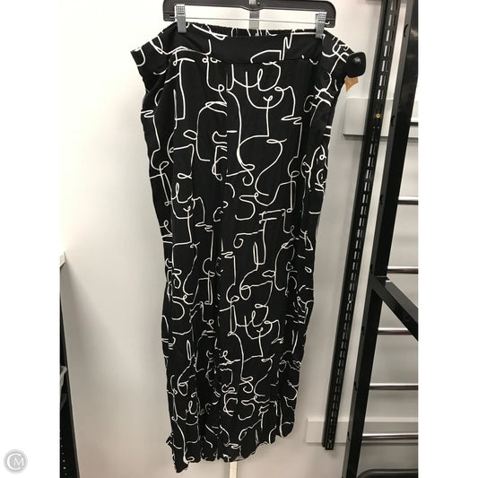 Pants Wide Leg By Eloquii In Black & White, Size: 22