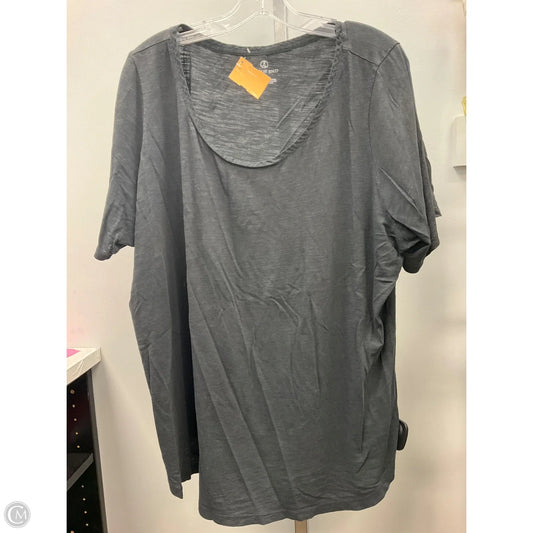 Top Short Sleeve Basic By Lands End In Black, Size: 2x