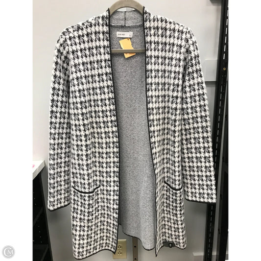 Sweater Cardigan By Nine West In Gold & Grey, Size: M