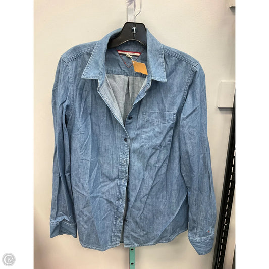 Top Long Sleeve By Tommy Hilfiger In Blue, Size: M