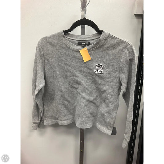 Top Long Sleeve Basic By Vans In Grey, Size: M
