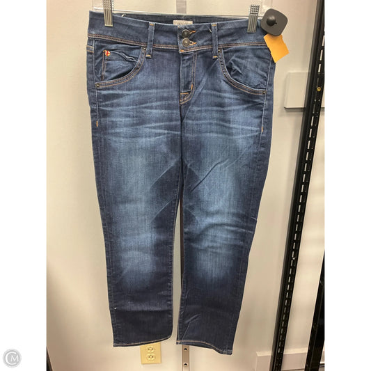 Jeans Cropped By Hudson In Blue Denim, Size: 4