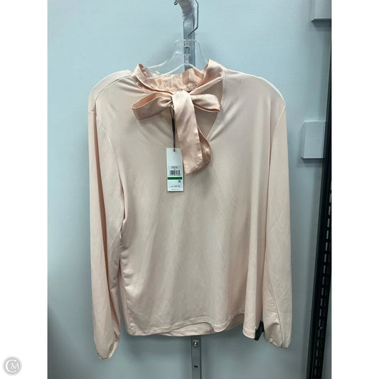 Top Long Sleeve By Calvin Klein In Pink, Size: L
