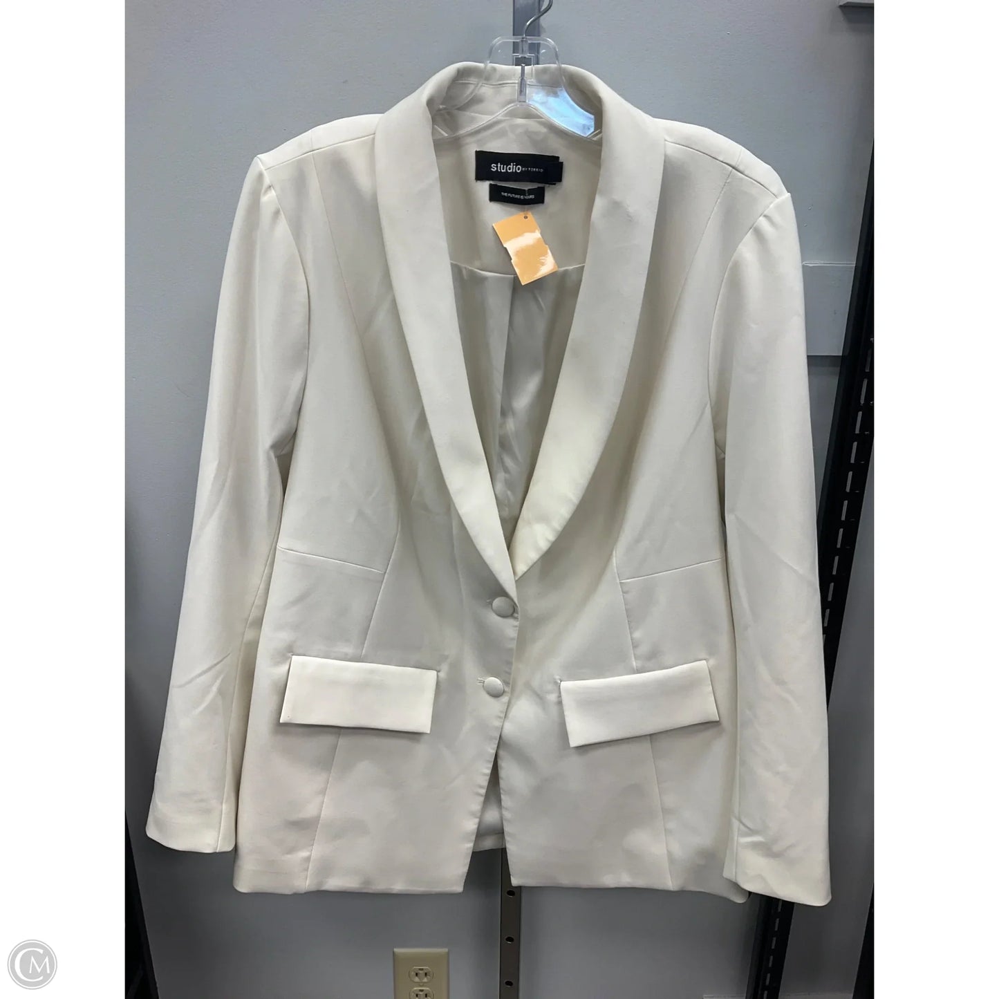 Blazer By Torrid In Cream, Size: 1x