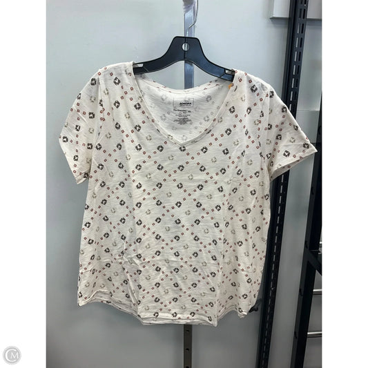 Top Short Sleeve Basic By Sonoma In Cream, Size: Xl