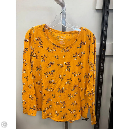 Top Long Sleeve Basic By Sonoma In Floral Print, Size: L