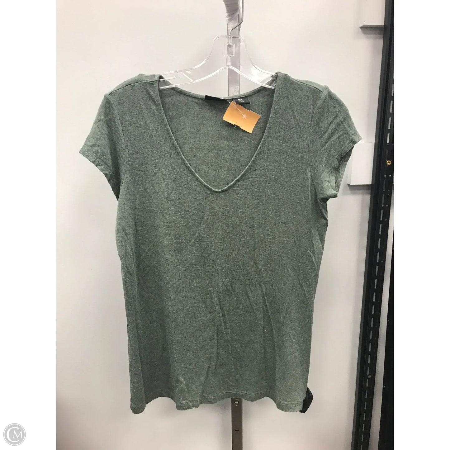 Top Short Sleeve Basic By Tahari In Green, Size: S