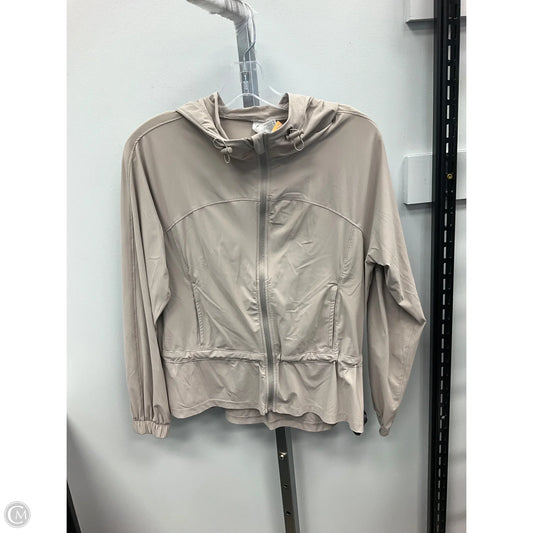 Athletic Jacket By 90 Degrees By Reflex In Taupe, Size: S