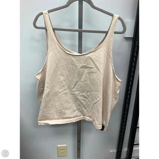 Athletic Tank Top By Nike Apparel In Tan, Size: 3x