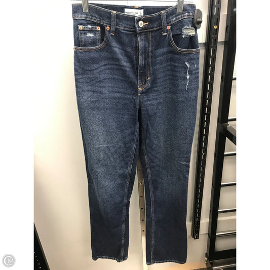 Jeans Straight By Abercrombie And Fitch In Blue Denim, Size: 4