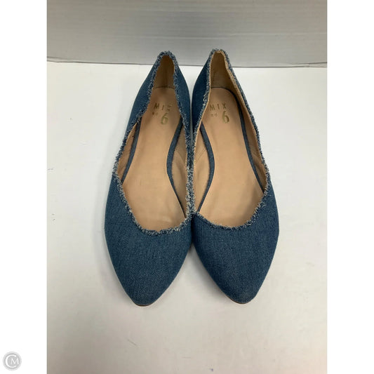 Shoes Flats By Mix No 6 In Blue Denim, Size: 9.5