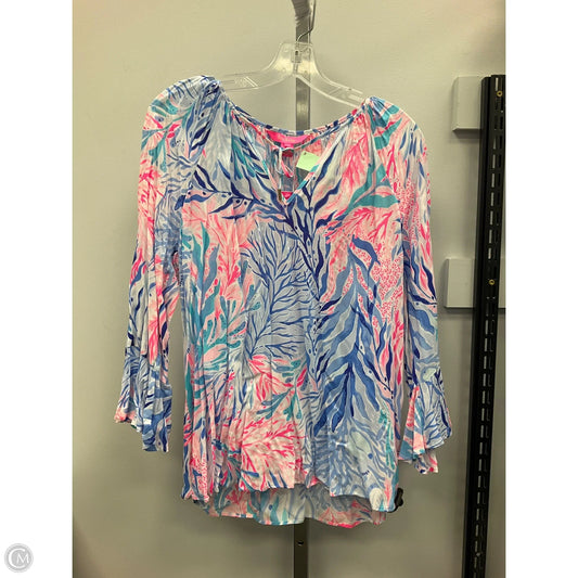 Top Long Sleeve Designer By Lilly Pulitzer In Multi-colored, Size: M