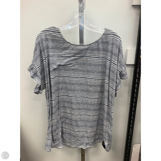 Top Short Sleeve By Max Studio In Striped Pattern, Size: 2x
