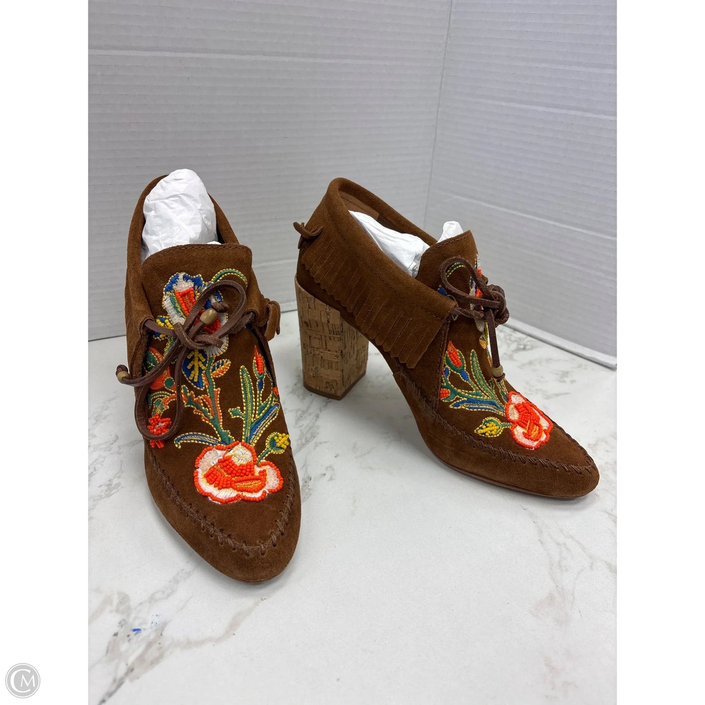 Boots Designer By Tory Burch In Brown, Size: 8.5