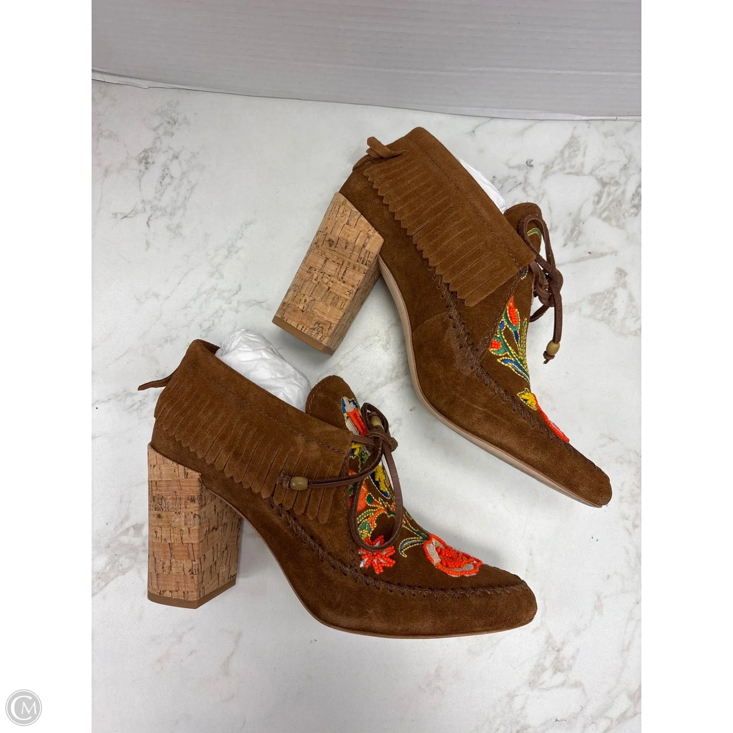 Boots Designer By Tory Burch In Brown, Size: 8.5