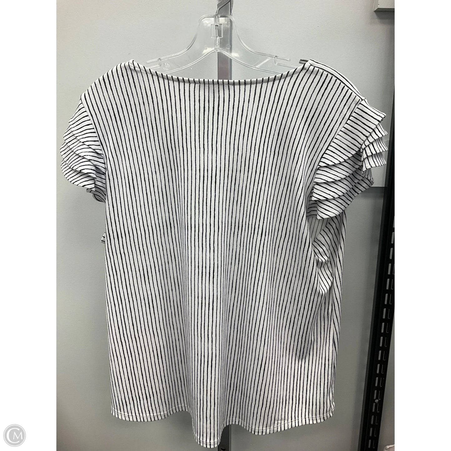 Top Sleeveless By Adrianna Papell In Striped Pattern, Size: L