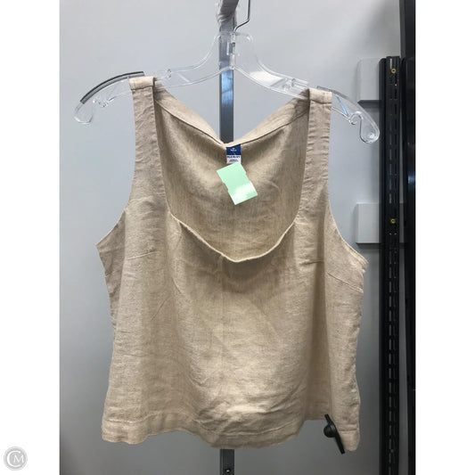 Top Sleeveless By Old Navy In Tan, Size: M