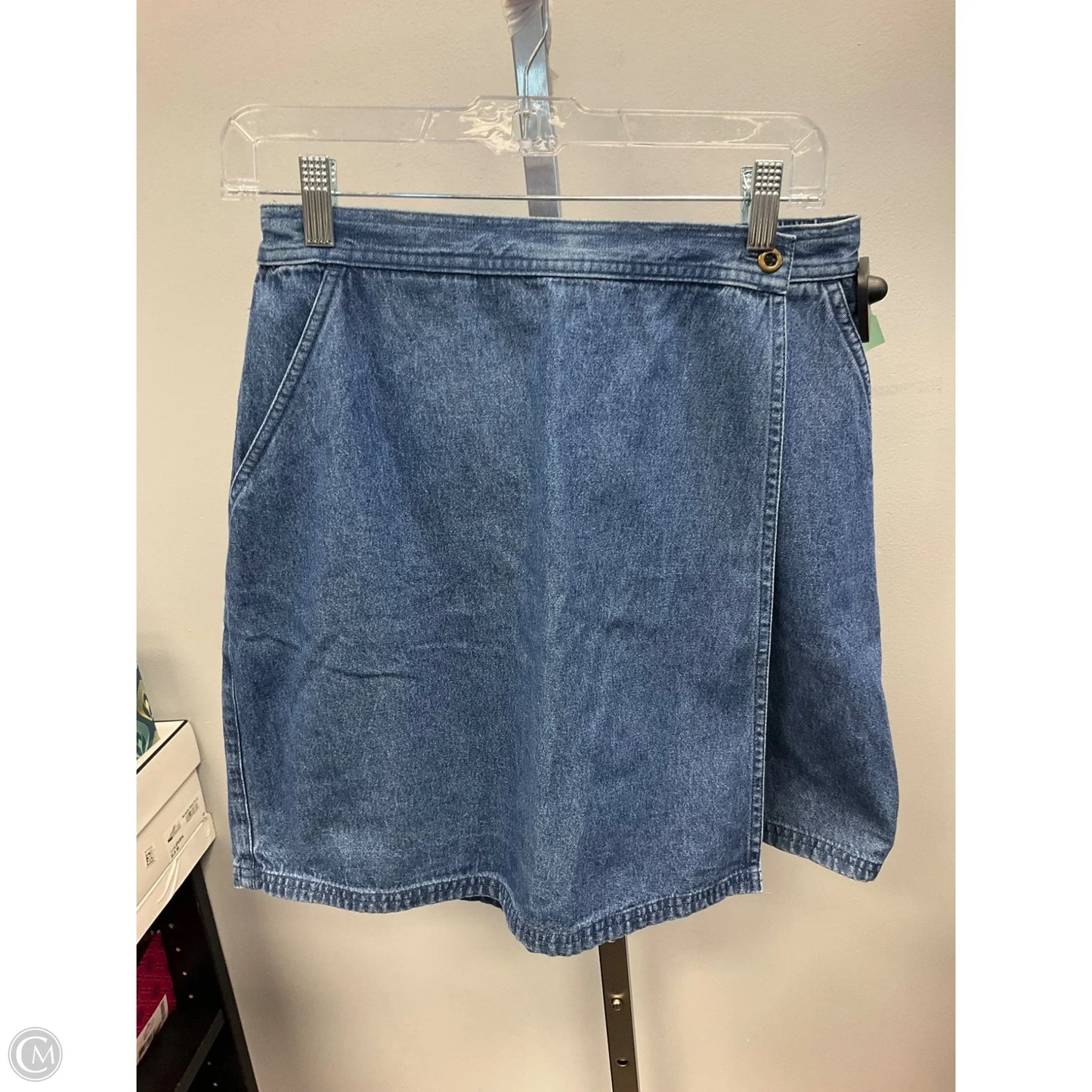 Skort By Classic Elements In Blue Denim, Size: 8