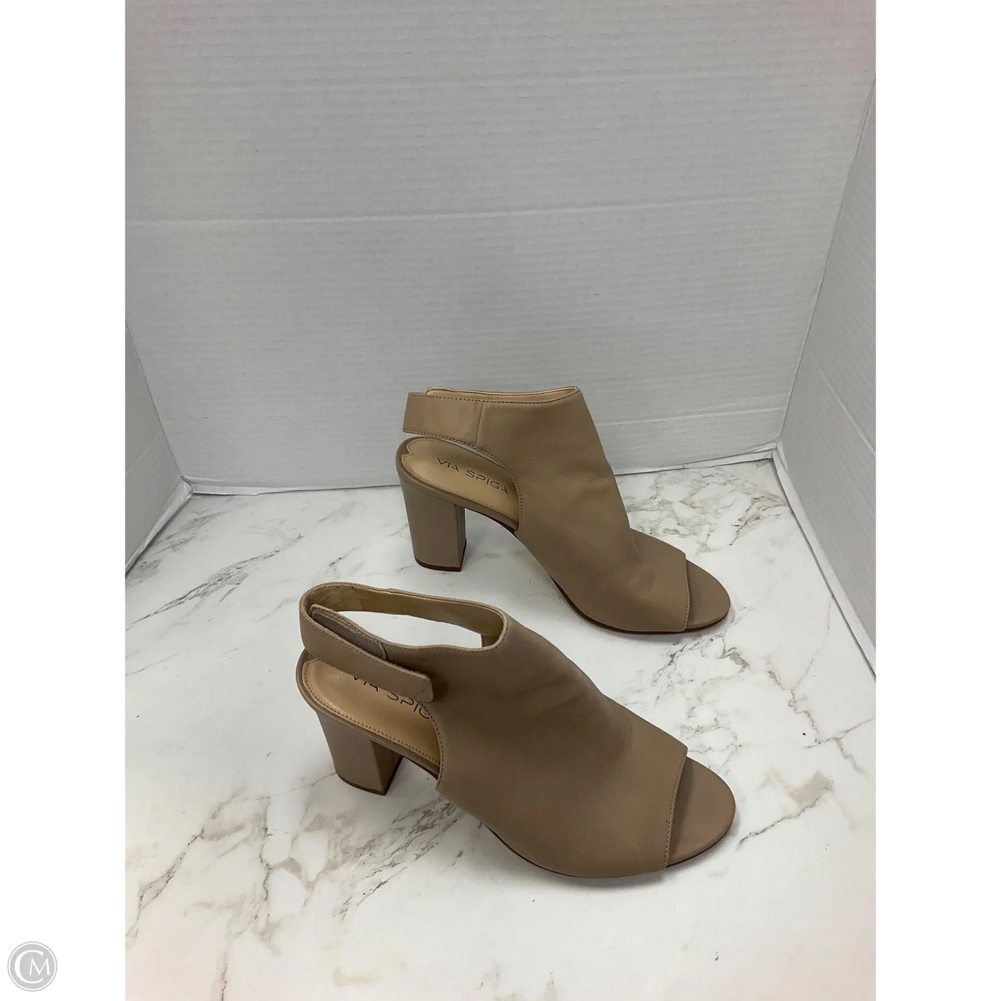 Shoes Heels Block By Via Spiga In Tan, Size: 9.5