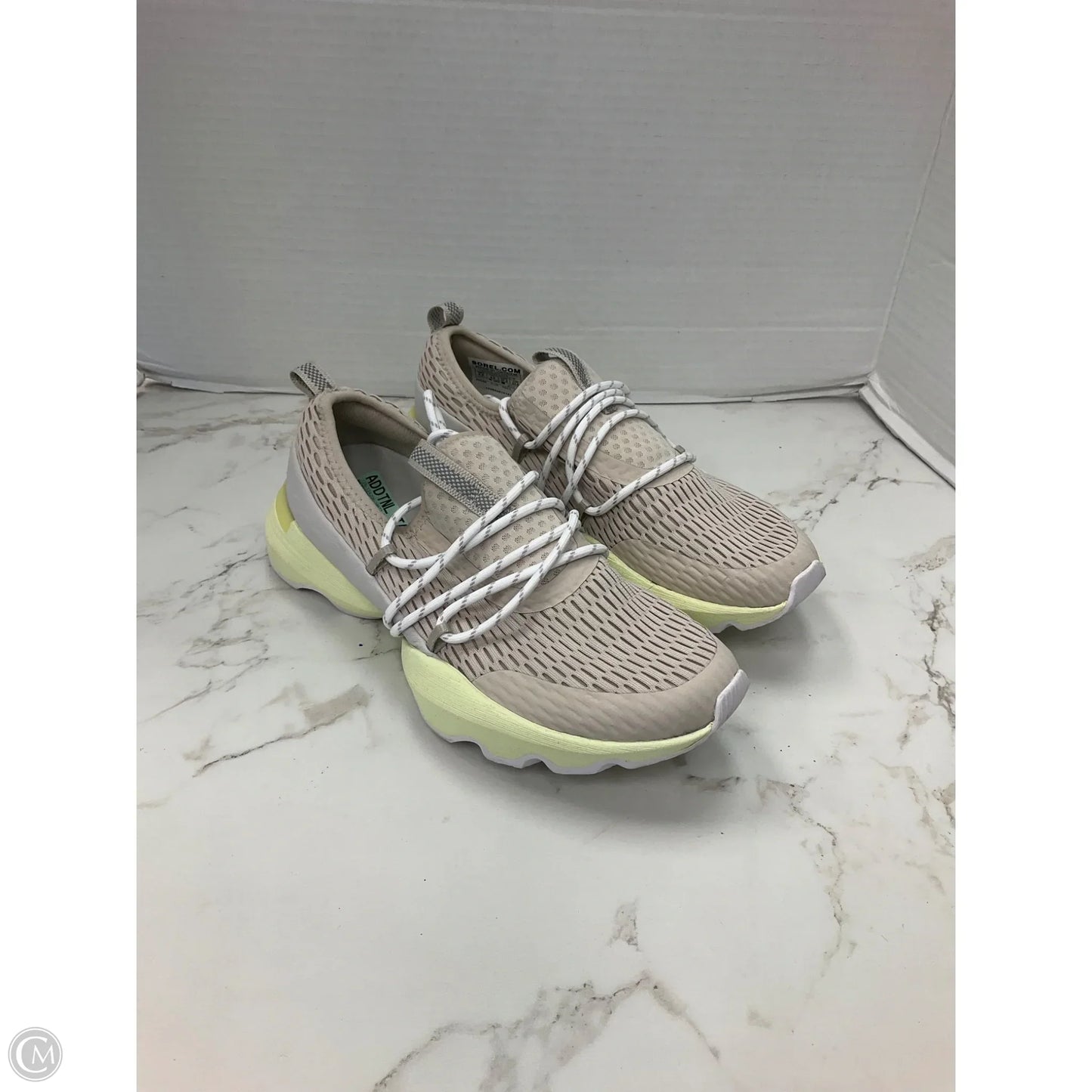 Shoes Sneakers By Sorel In Cream & Yellow, Size: 6.5