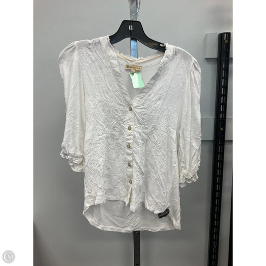 Top Short Sleeve By Democracy In White, Size: S