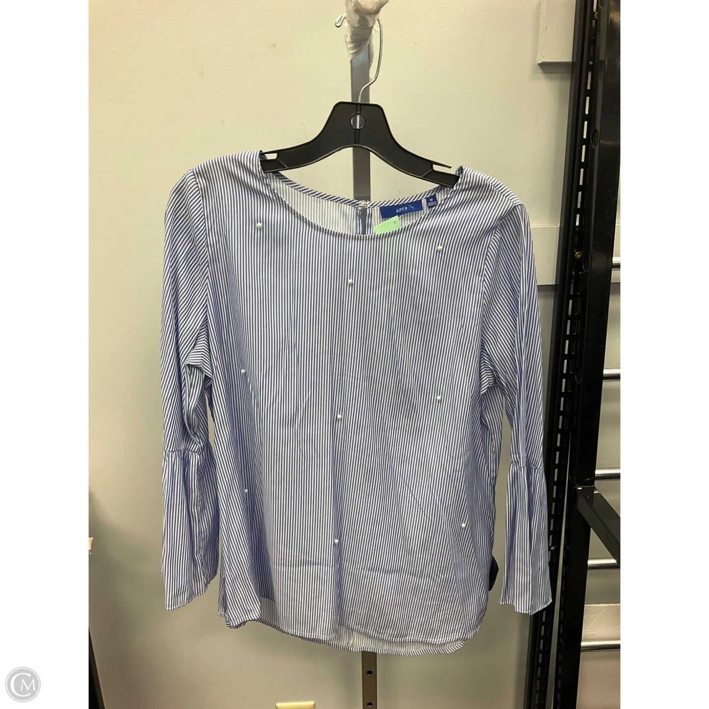 Top 3/4 Sleeve By Apt 9 In Striped Pattern, Size: M