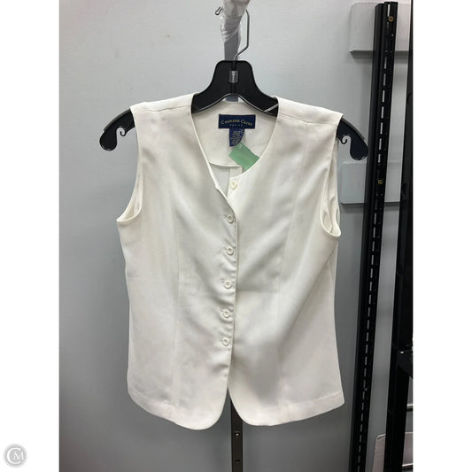 Vest Faux Fur & Sherpa By Charter Club In White, Size: 6p