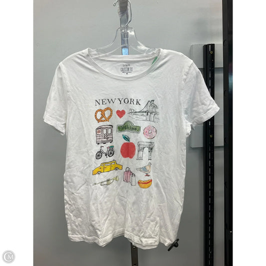 Top Short Sleeve Basic By J. Crew In Multi-colored, Size: M