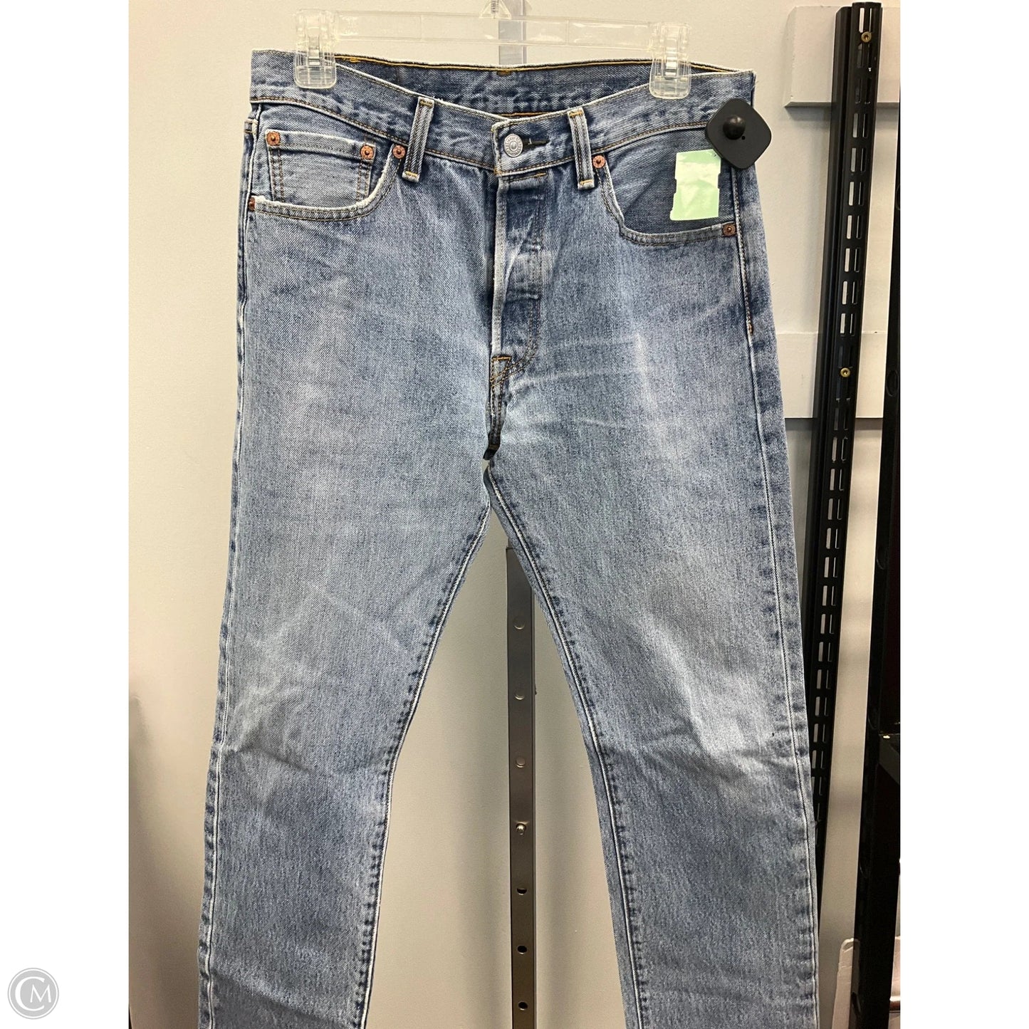 Jeans Straight By Levis In Blue Denim, Size: 10